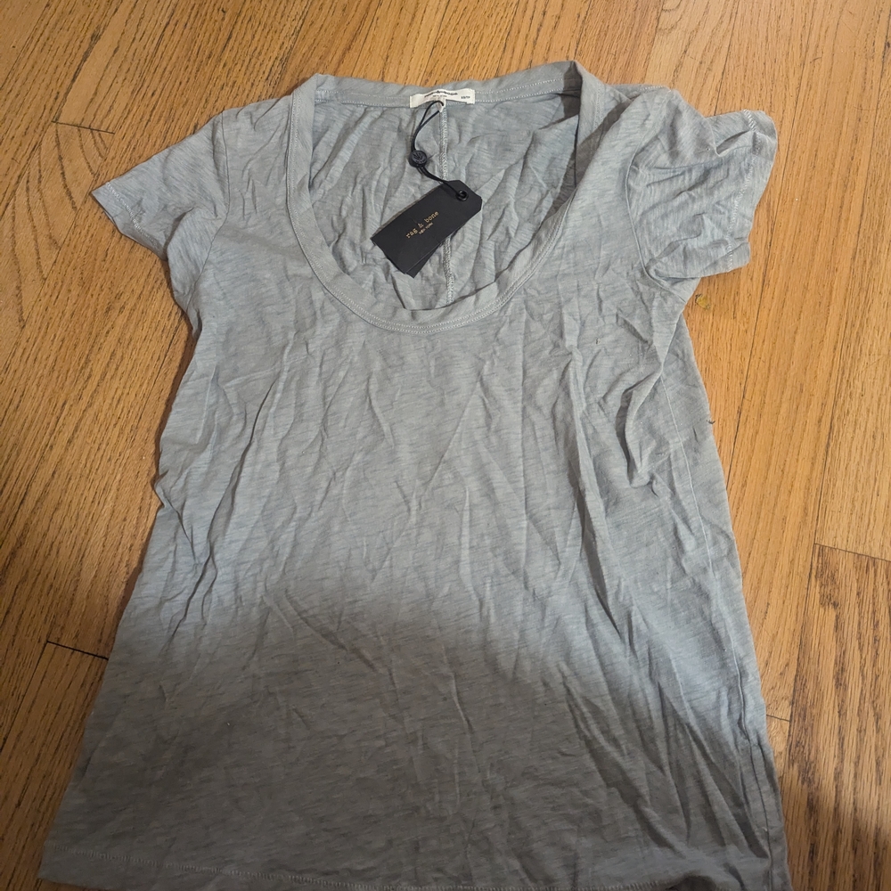 rag & bone Light Gray Short Sleeve Tee